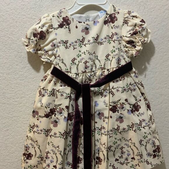 New Luli & me  red matching set  Floral Infant Dress 12 M - Picture 2 of 7